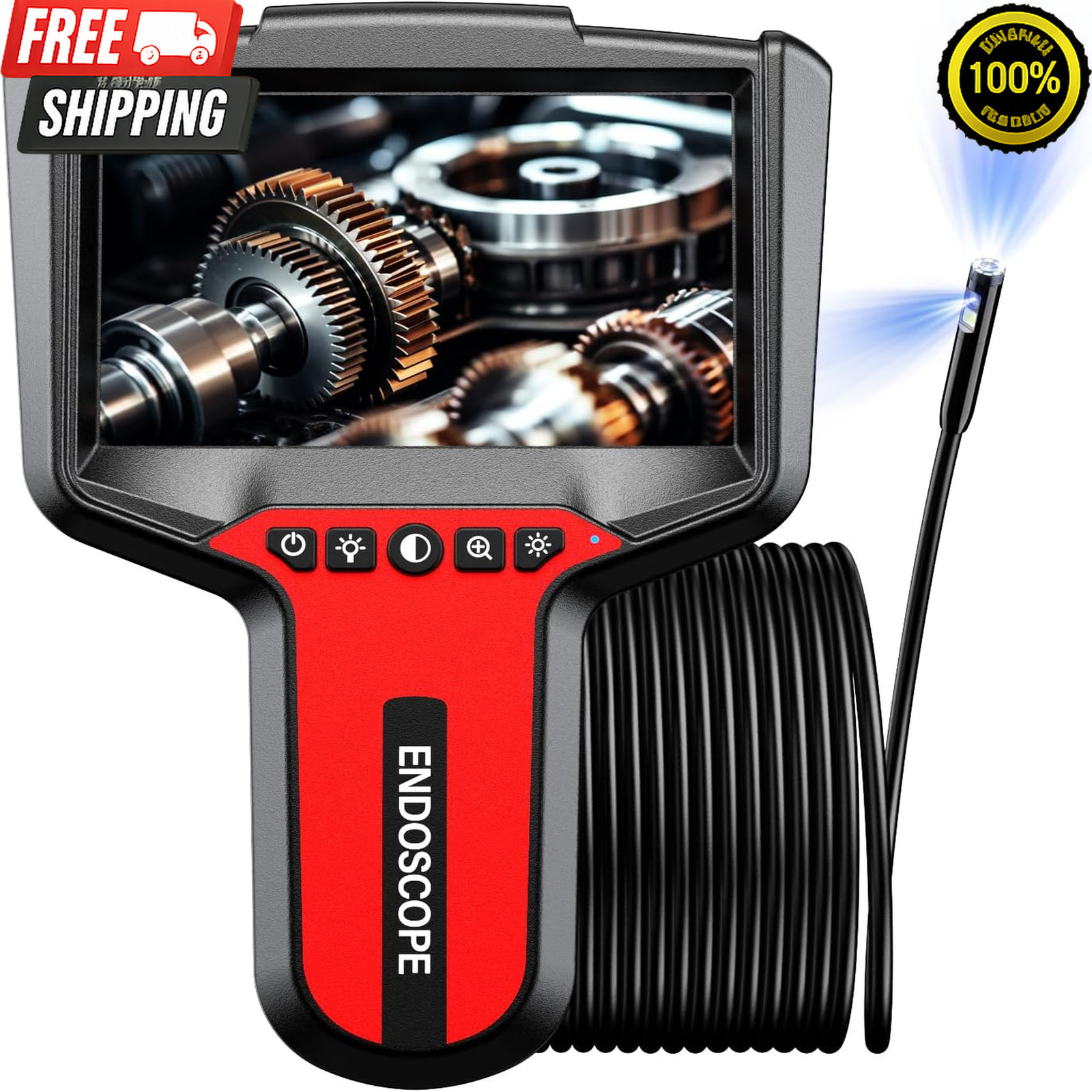 Endoscope Camera with LED Light HD Inspection Camera for Android iPhone PC