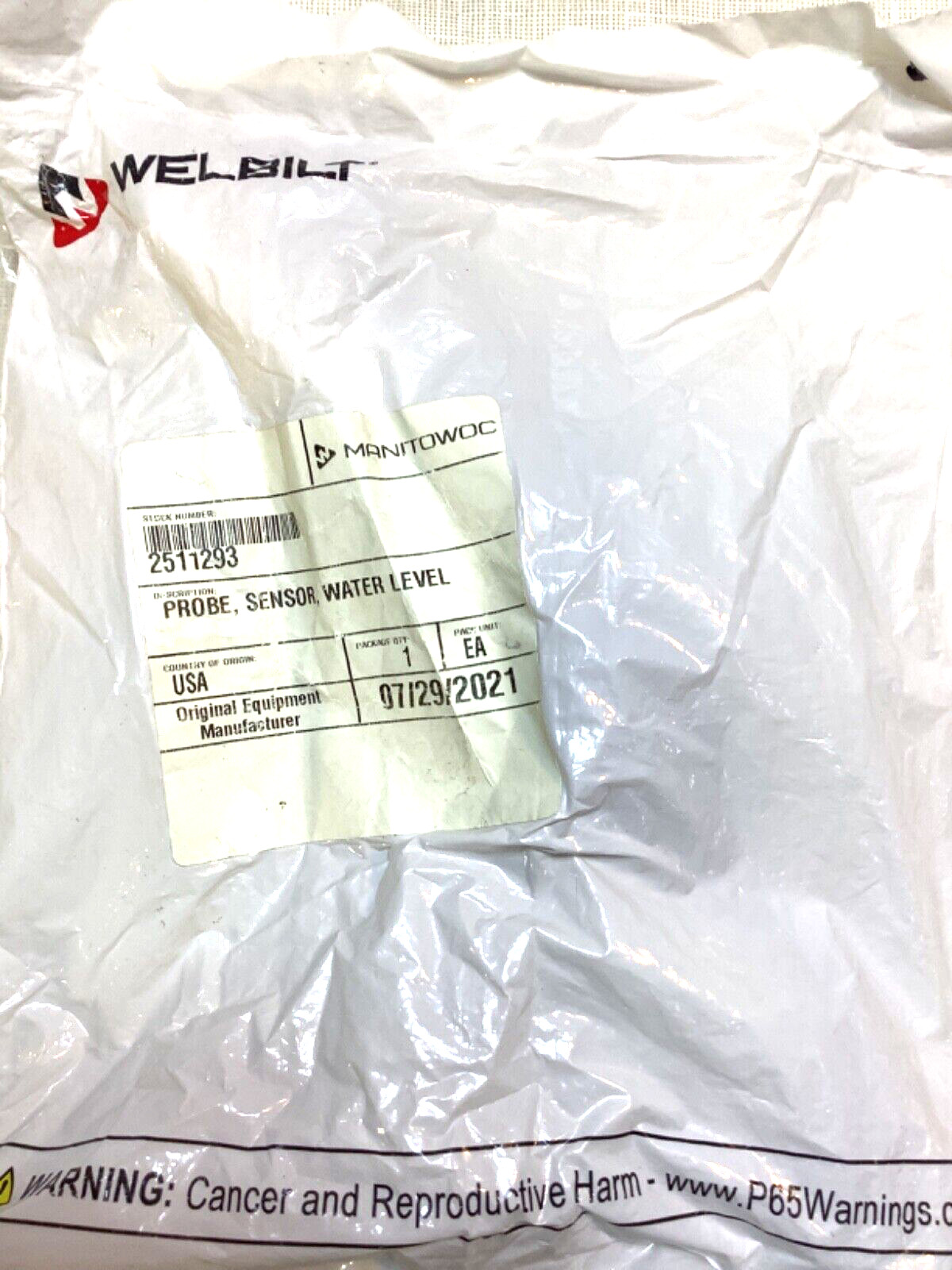 Welbuilt Manitowoc Water level probe sensor 2511293 , new