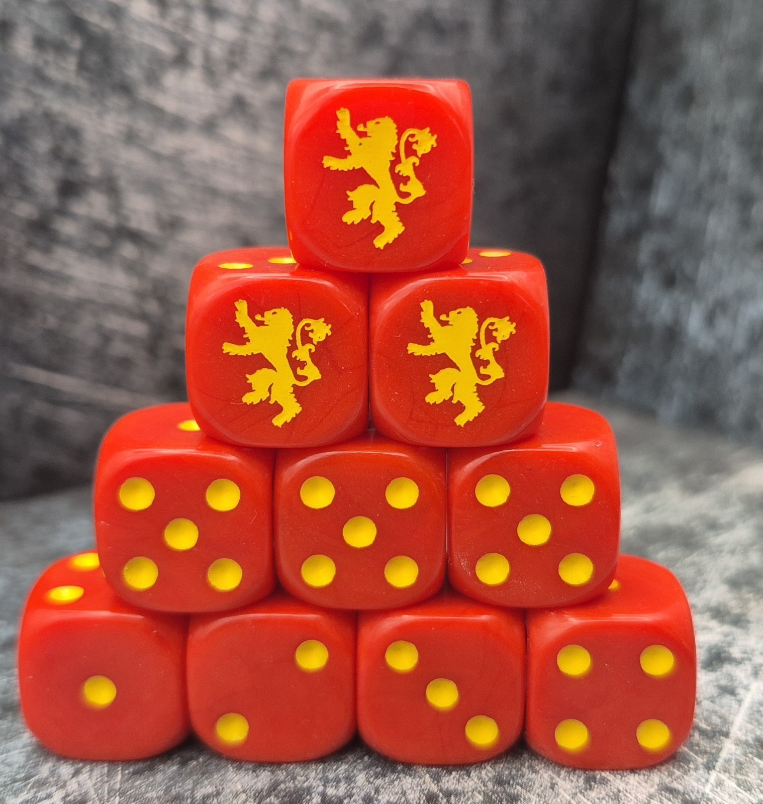 House Lannister, Custom Inspired Dice, ideal for Tabletop Games