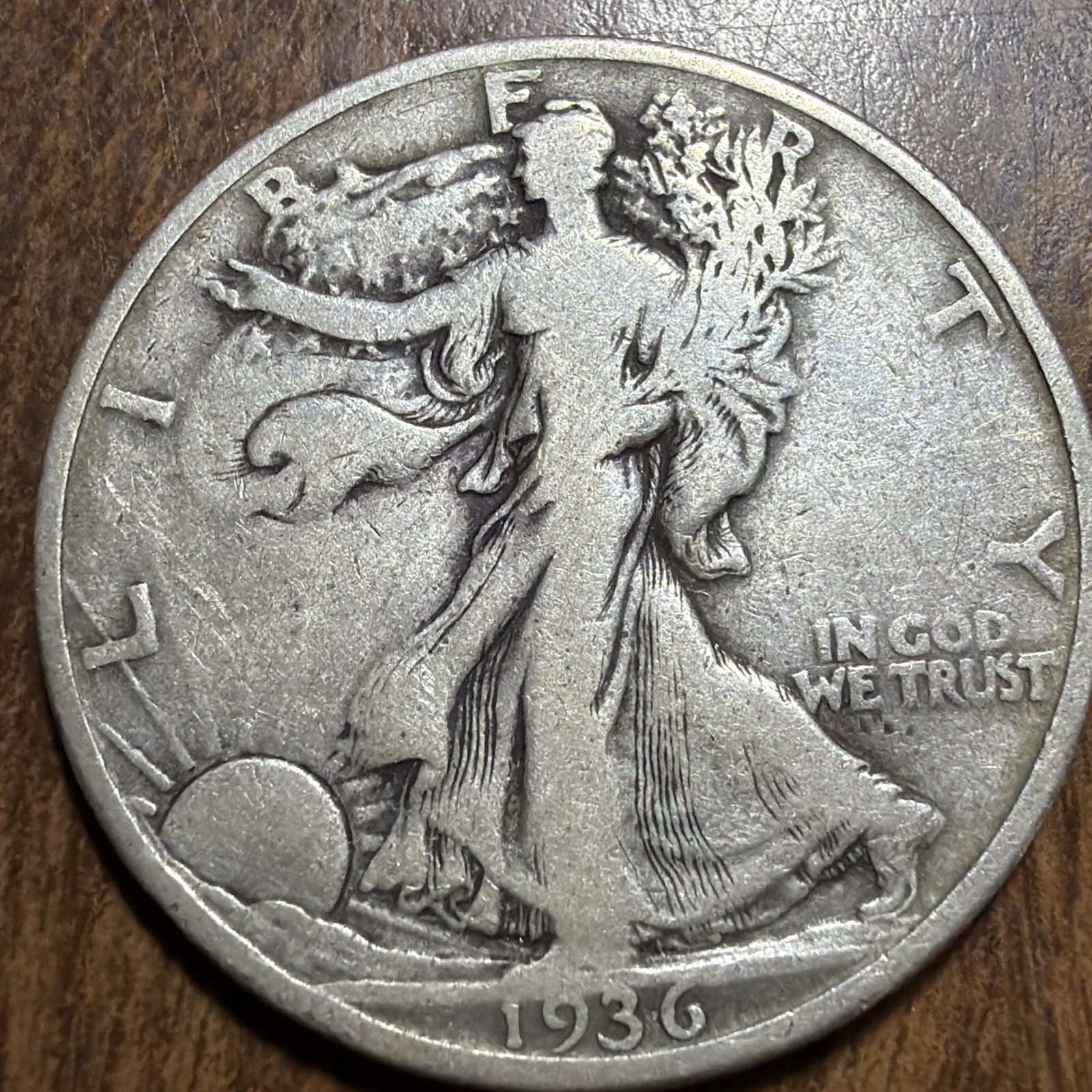 1945 Walking Liberty Half Dollar Actual Coin Good Deal