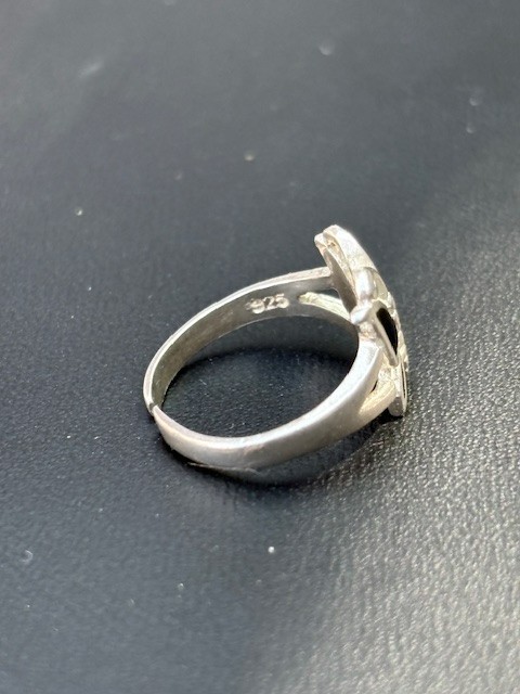 925 Sterling Silver And Enamel Butterfly Toe Ring