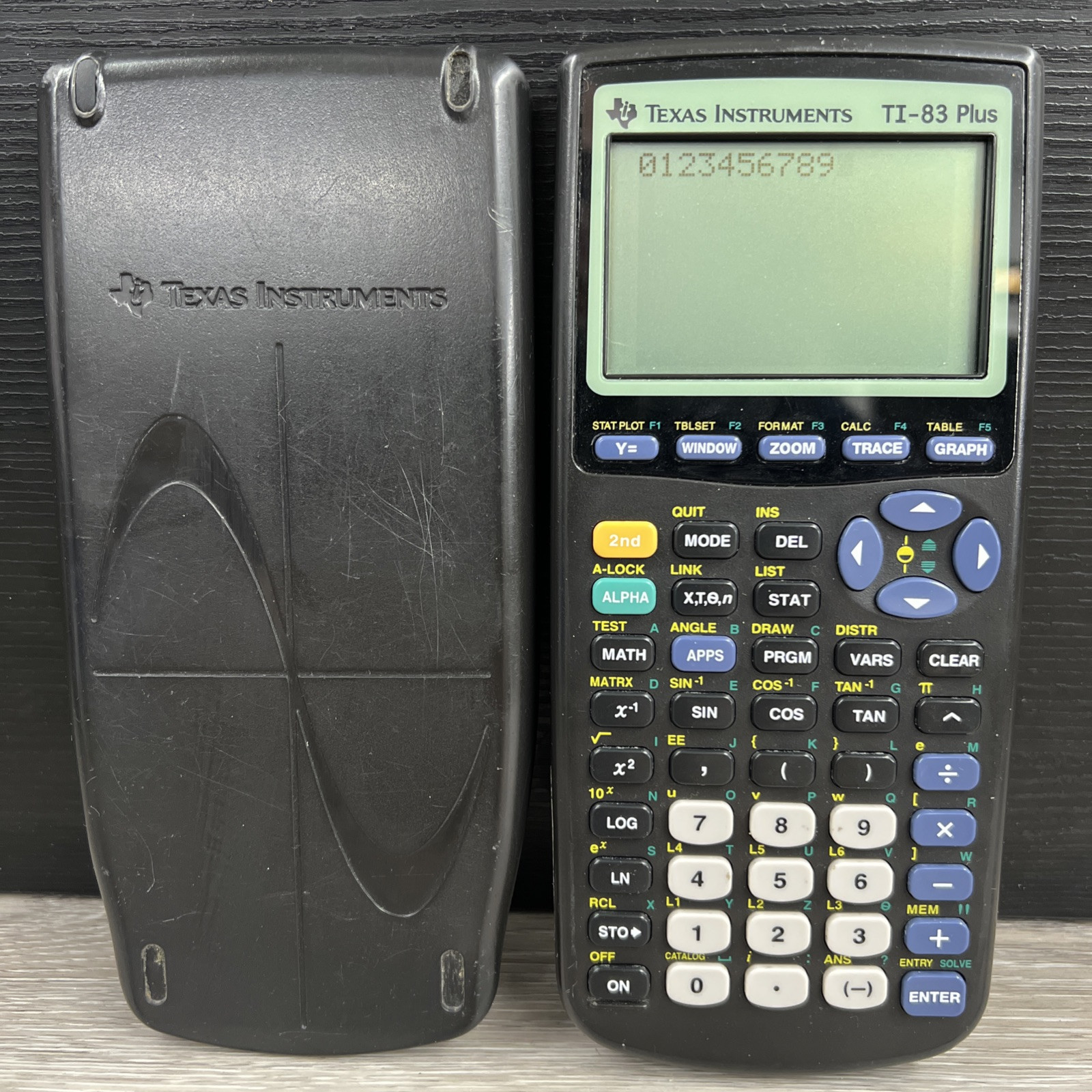 Texas Instruments TI-83 Plus Graphing Calculator With Slip Cover - Black