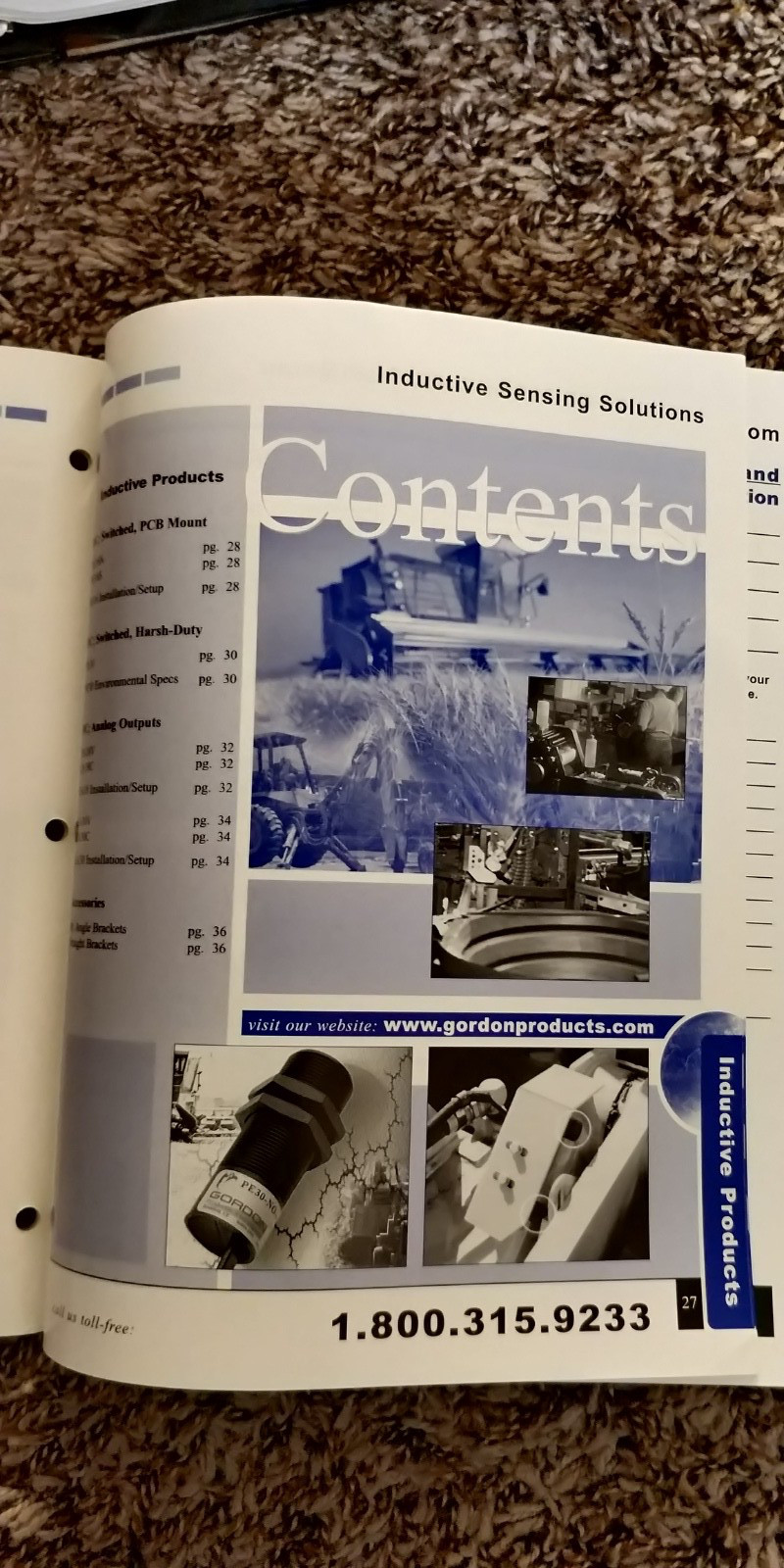 2000 GORDON Products Incorporated CATALOG Capacitive and Inductive Sensing C4