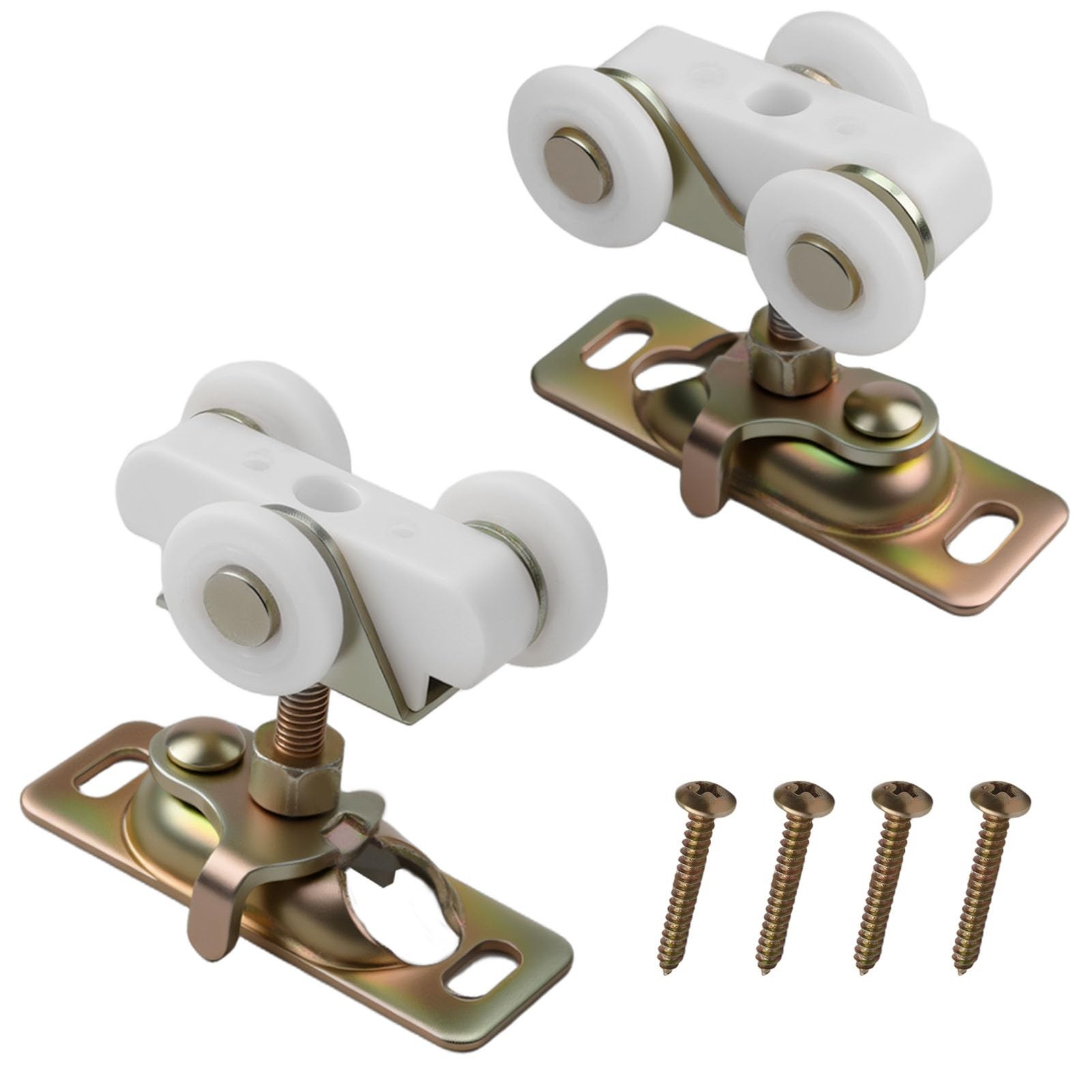 2 Pack 3/4 Inch Pocket Door Rollers, Sliding Wheels Replacement Yellow
