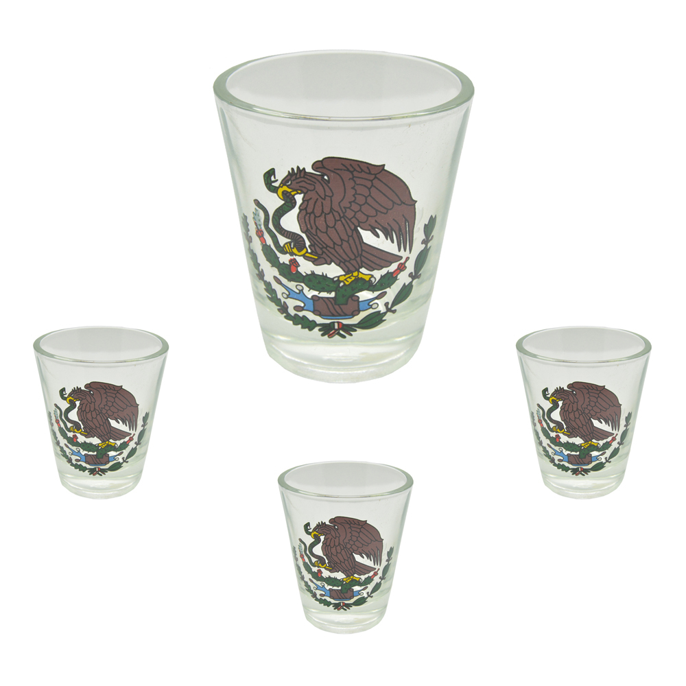 Shot Glasses Mexico 1 1/2 oz 4 piece