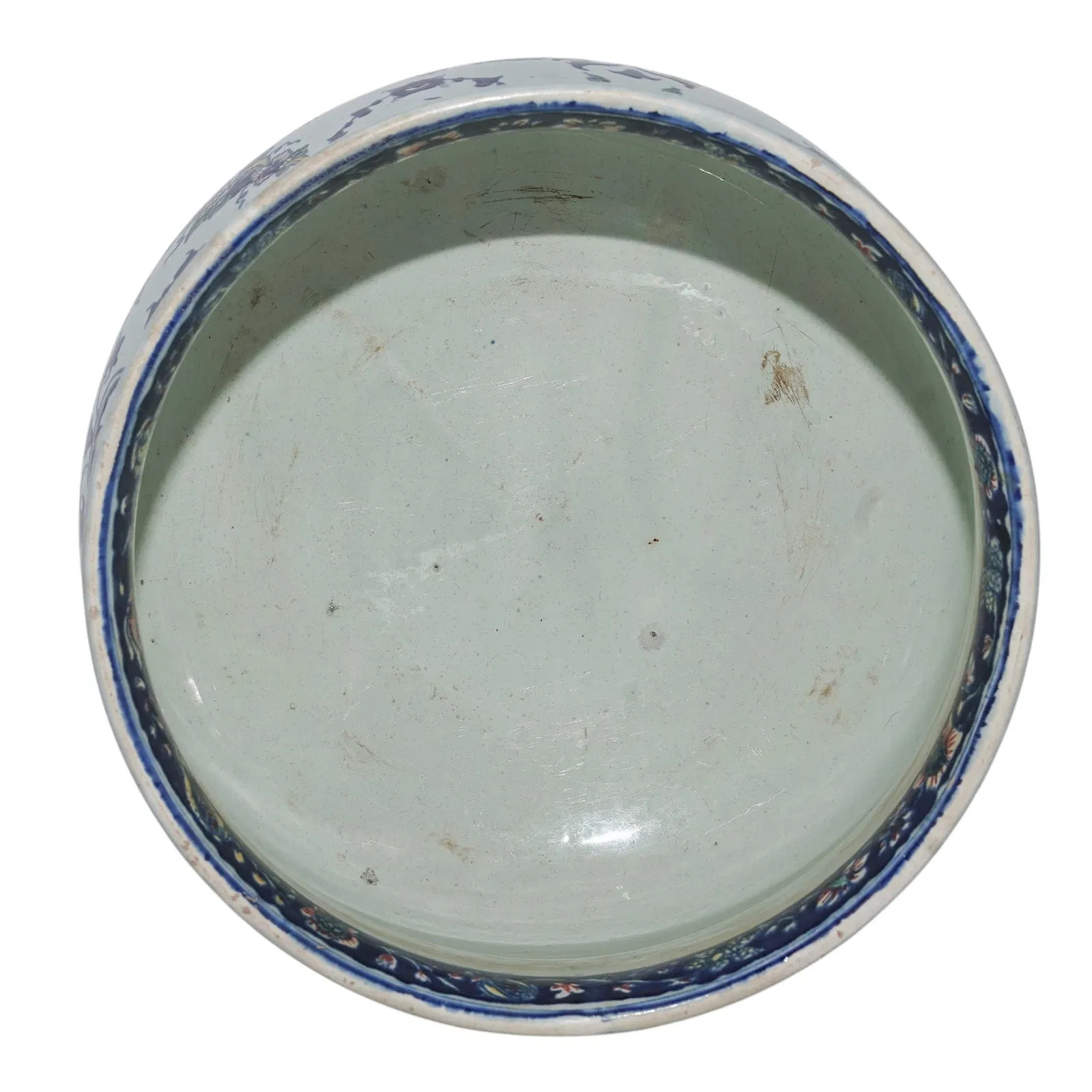 19th Cent. French Faience Cache Pot