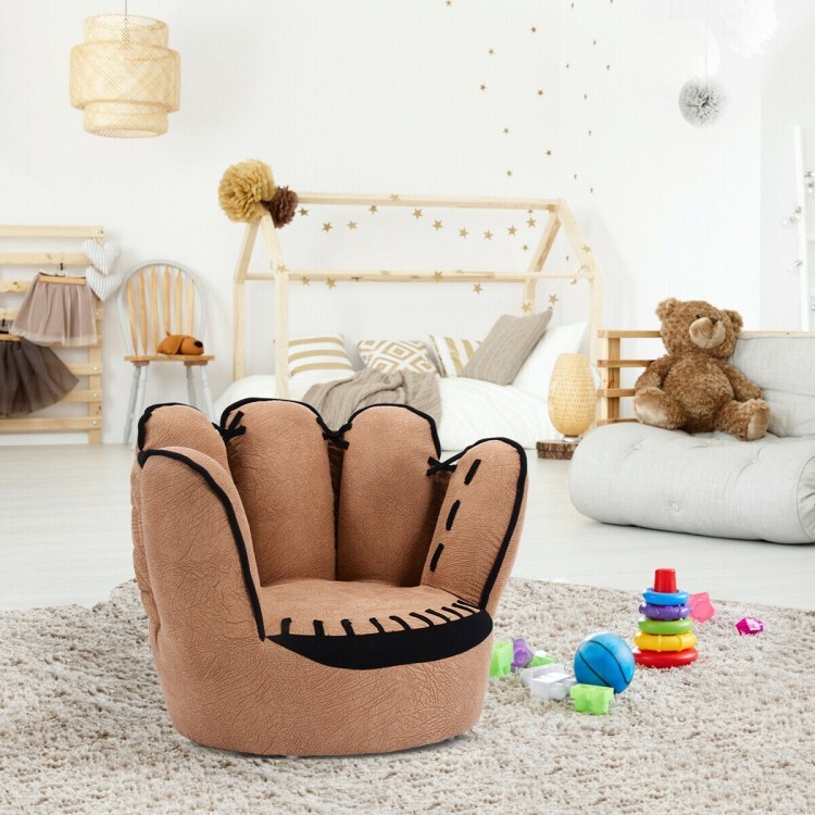 Kids Sofa Five Finger Baseball Armrest Chair Couch Children Living Room Toddler