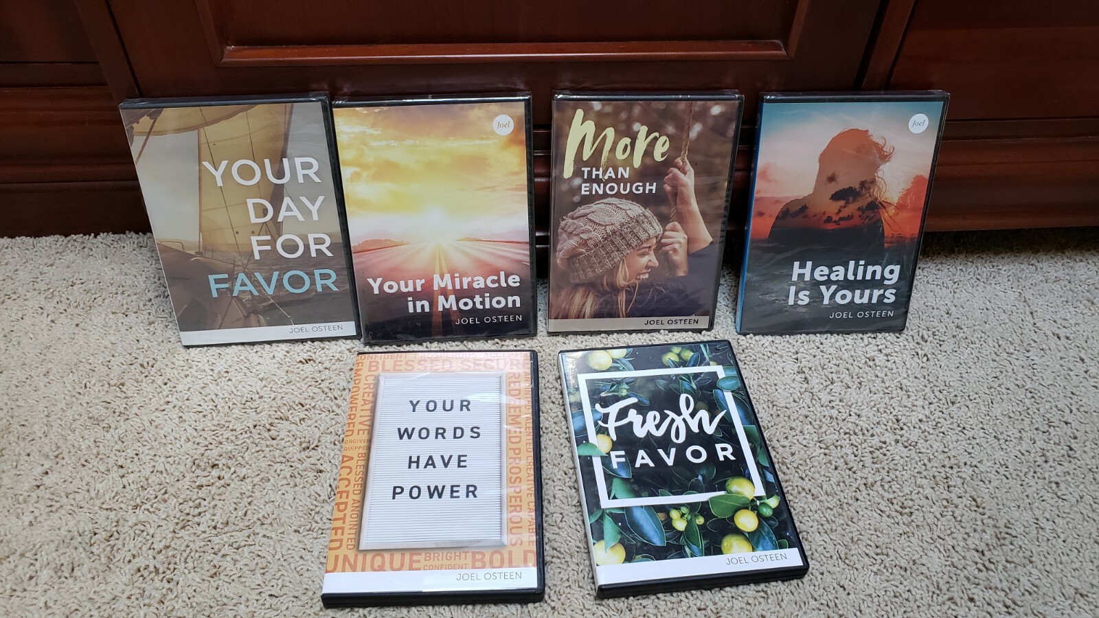 Joel Osteen Message DVD/CD Set Lot Healing is Yours More Then Enough Fresh Favor