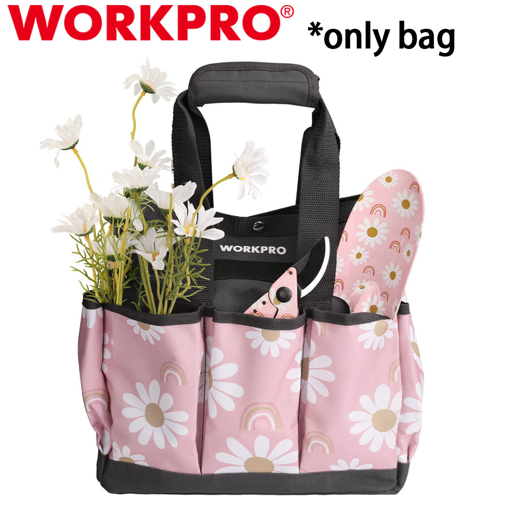 WORKPRO 9Pocket Garden Tool Bag Holder Heavy Duty Oxford Garden Tool Storage Bag