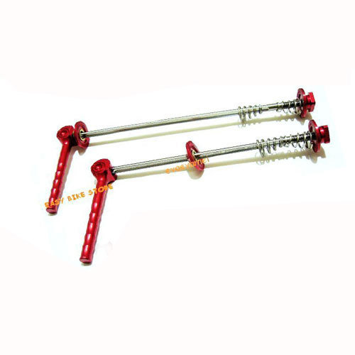 TOKEN Y-cut TK235 RED HUB QR SKEWER 100MM , 135MM TI AXLE MTB Titanium