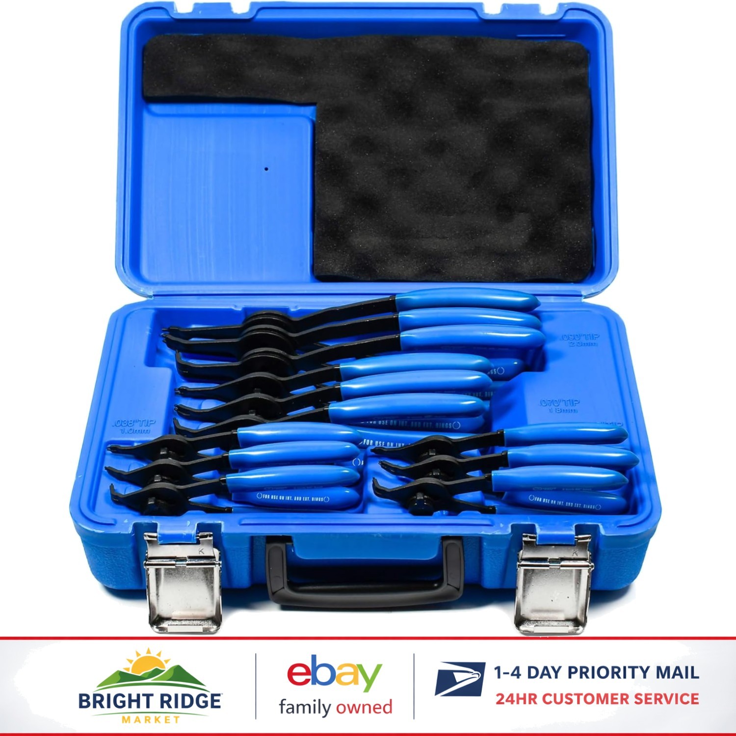 Snap Ring Pliers Set with Heat-Treated Steel for Long-Lasting Durability and Use