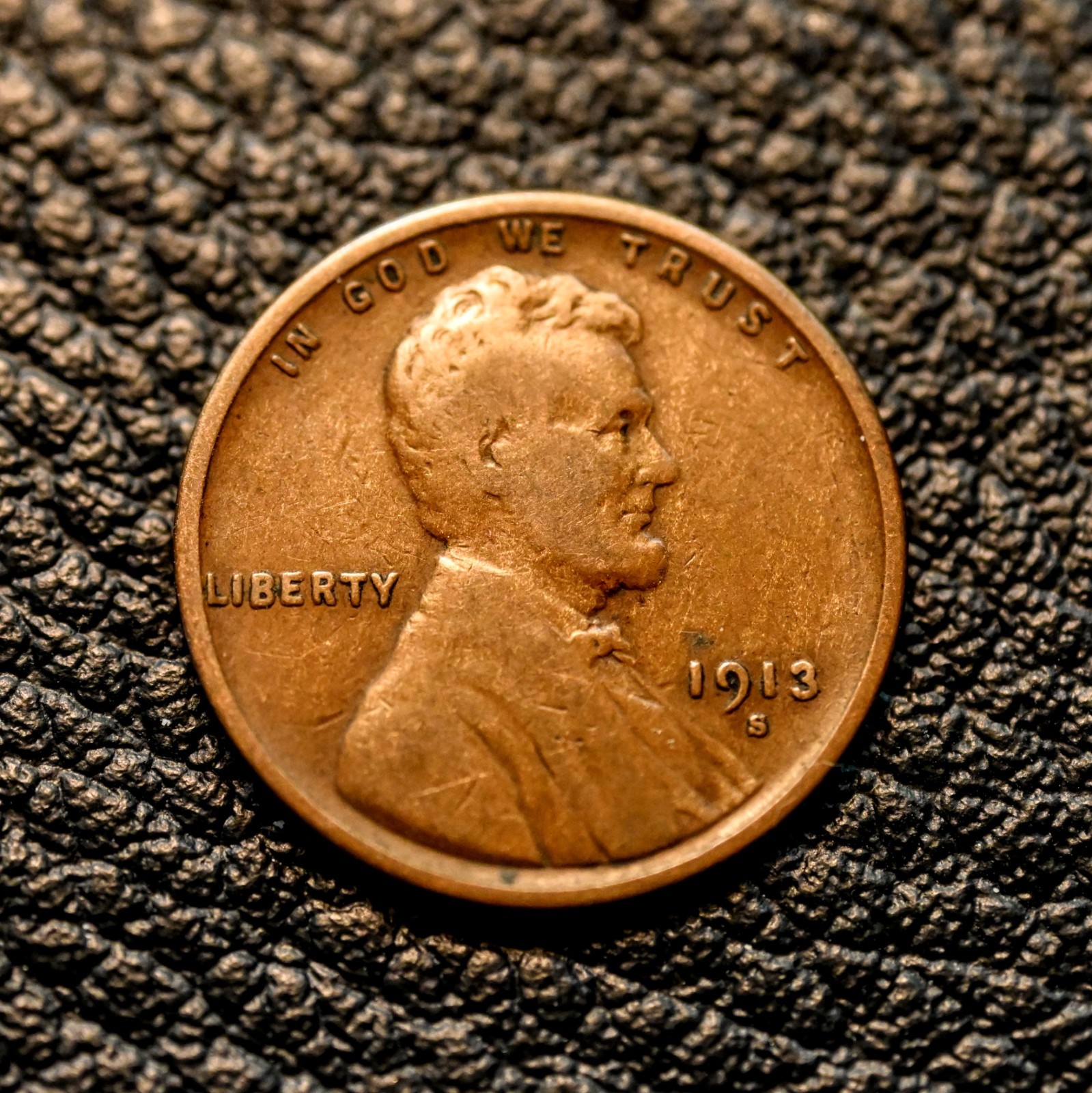 1913-S Lincoln Wheat Cent ~ FINE Condition ~ COMBINED SHIPPING!