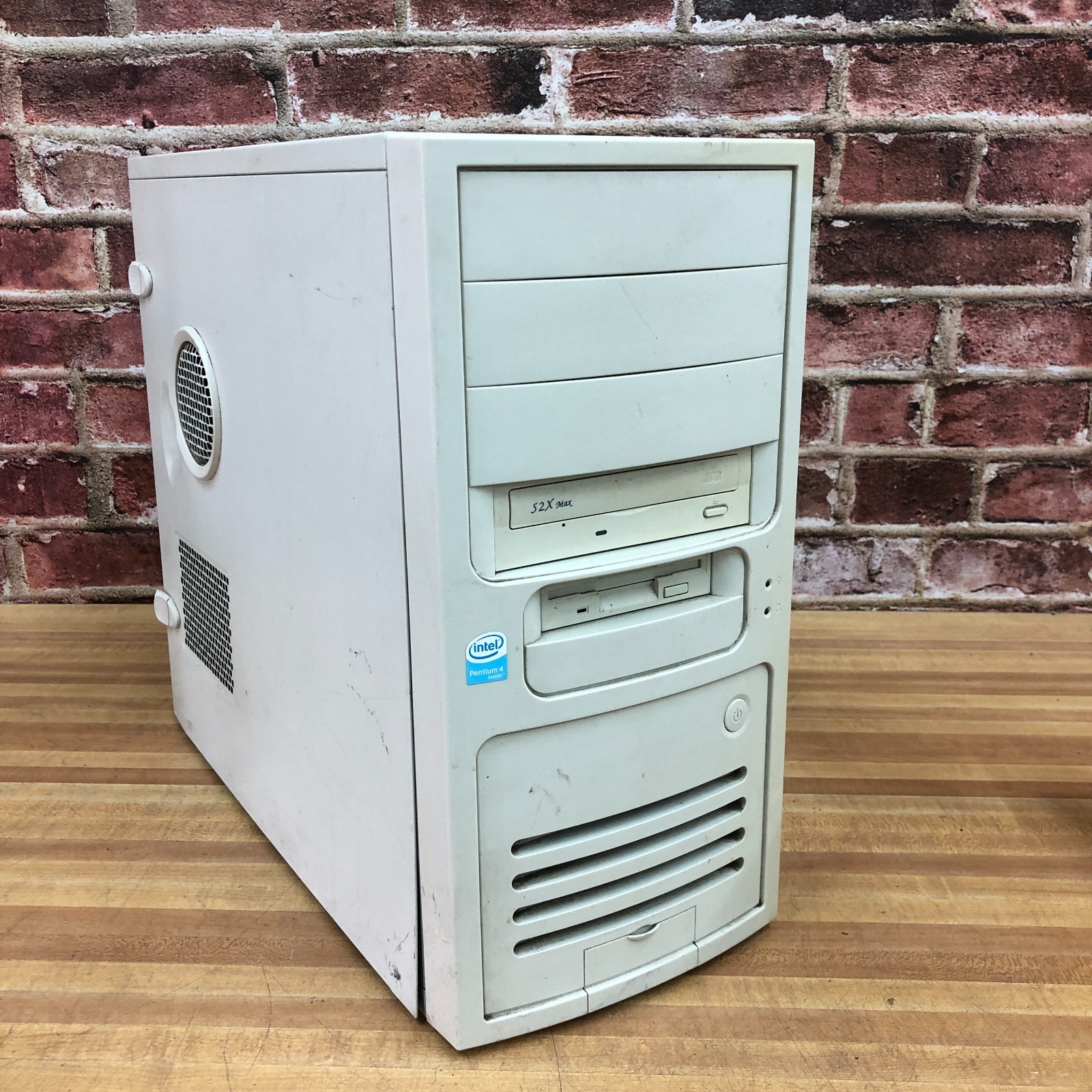 Classic Custom Beige ATX Retro Desktop Gaming PC w/RAM HDD & Cards for Restore
