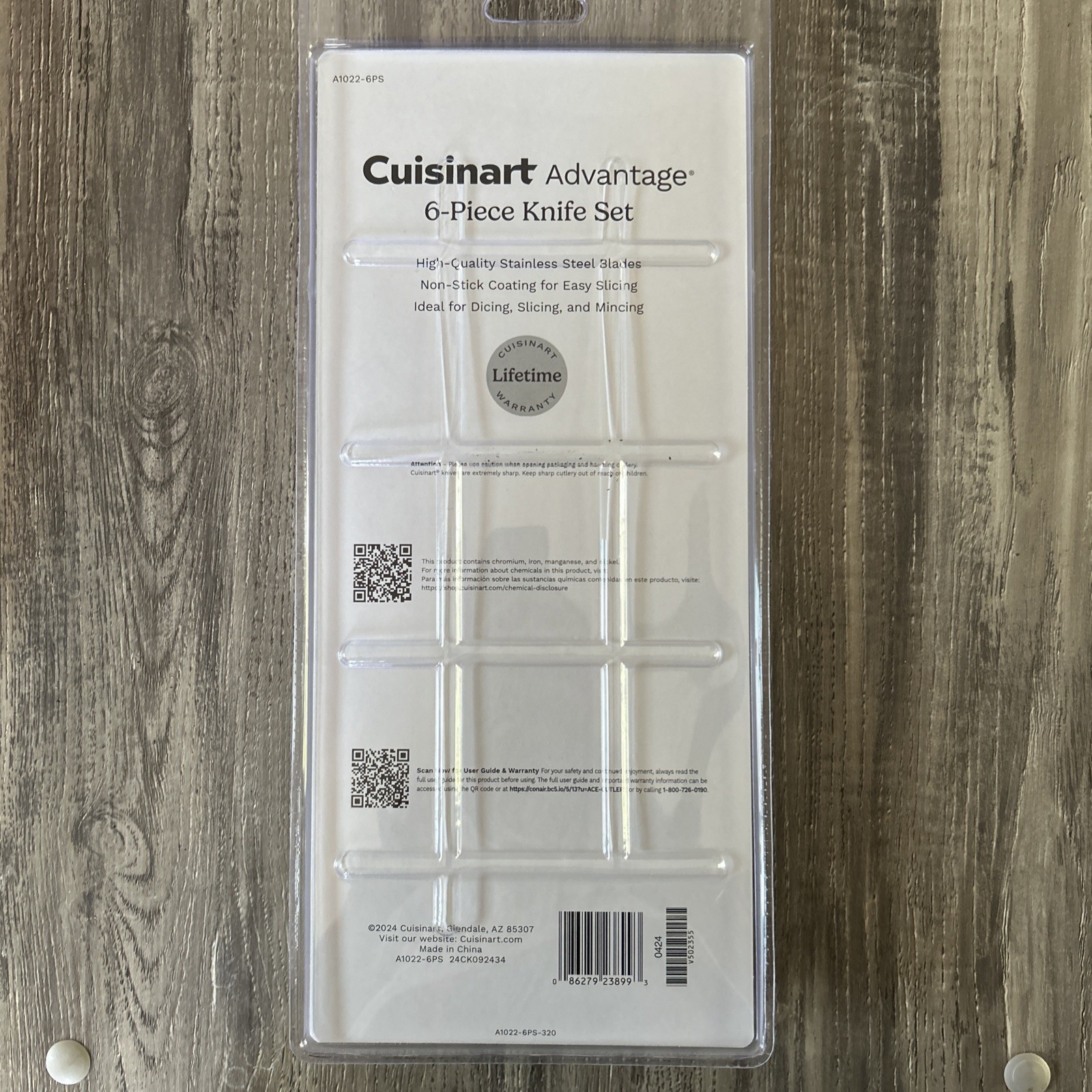Cuisinart Advantage 6 Piece 3 Knife Prep Set - New