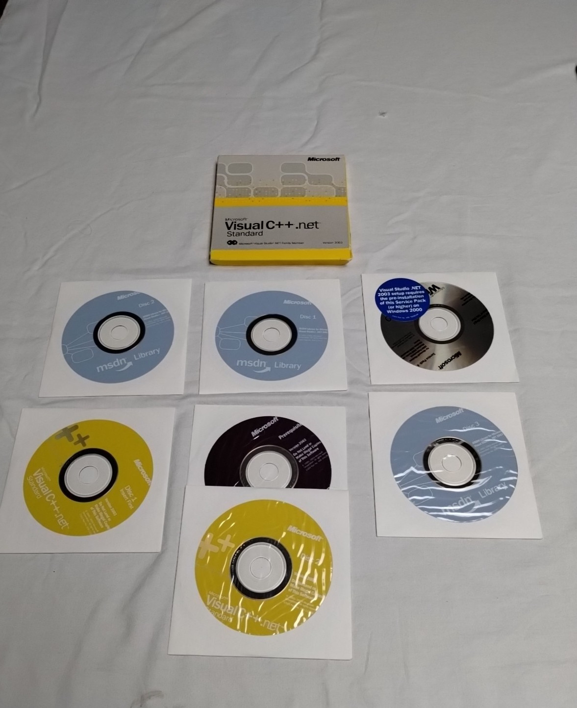 Genuine Microsoft Visual C++.net Standard - Boxed with 7 CD's & Manuals & Code