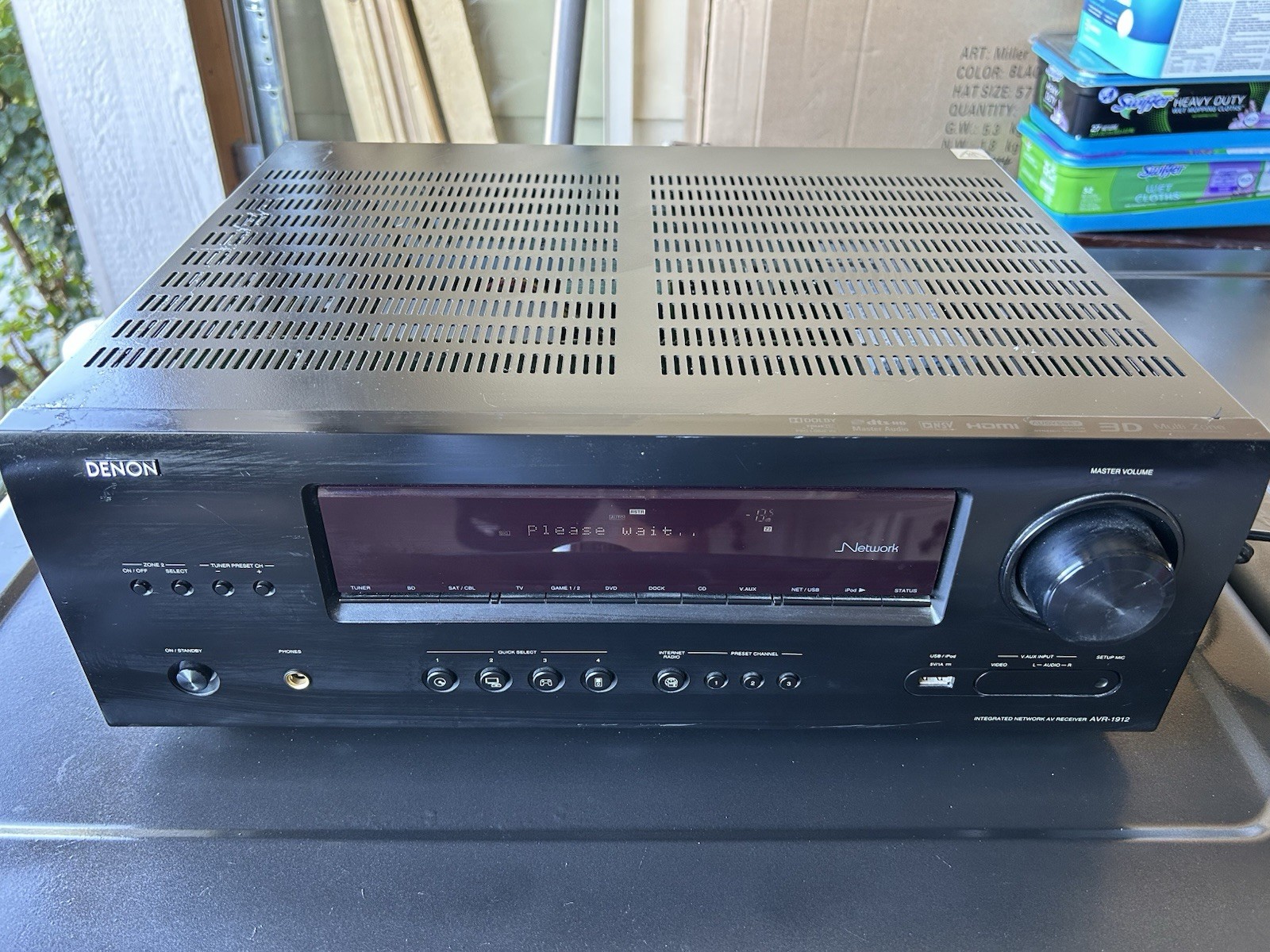 Denon Home Audio Receiver AVR-1912 7.1 Ch. 90W HD AV Tested, No Remote