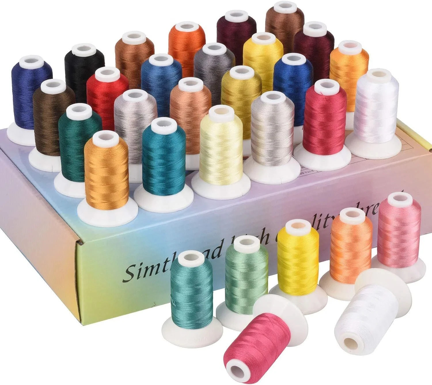 32 Madeira Colors Polyester Embroidery Machine Thread Kit 500M (550Y) Similar