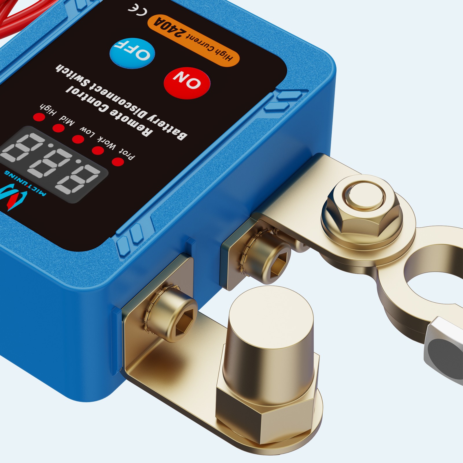 Remote Battery Disconnect Switch 12V, 240A, Kill Switch with Digital Display LED