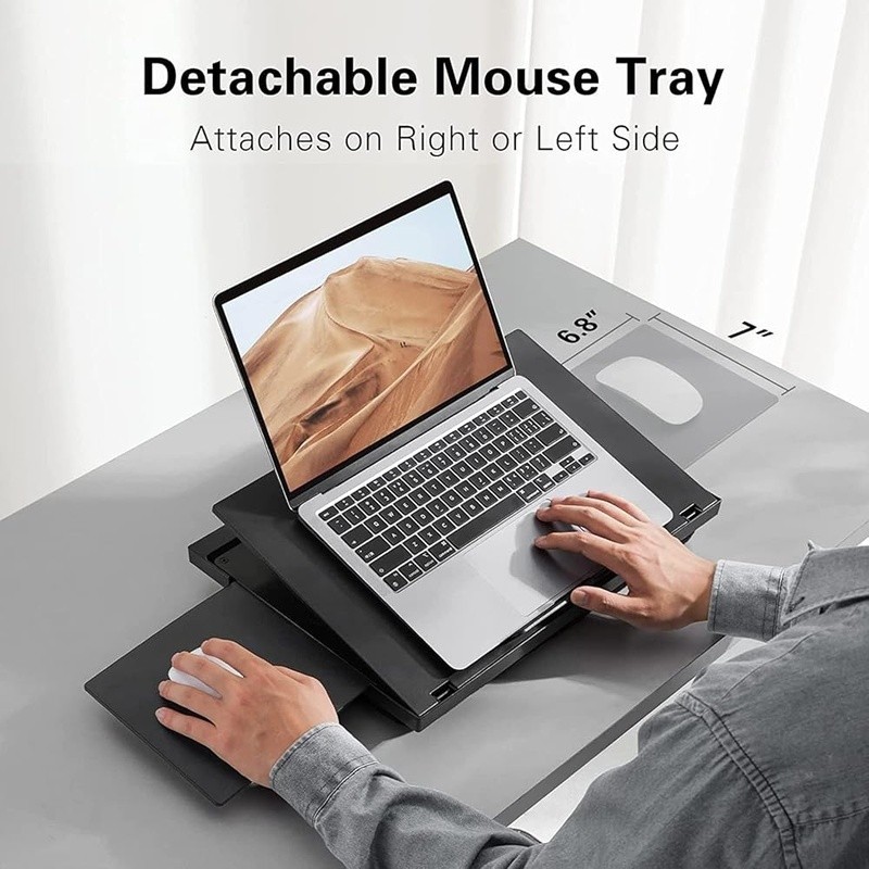 Adjustable Laptop Stand W/ Mouse Pad Portable Multifunctional Lap Desk Comfort