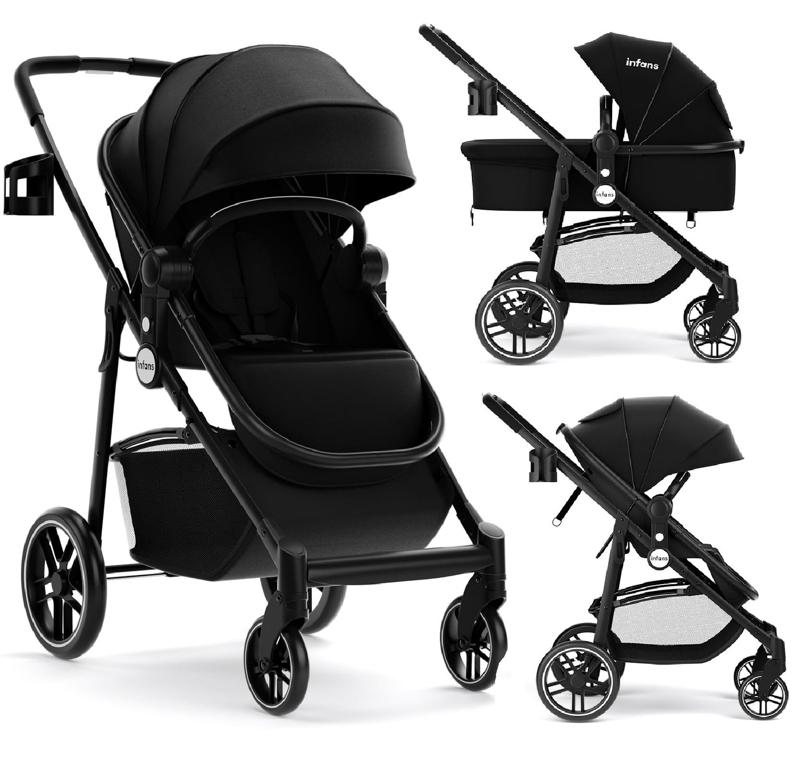 Coche Andador Y Silla De Carro Para Bebe Carriola Grey Baby Car Seat Stroller