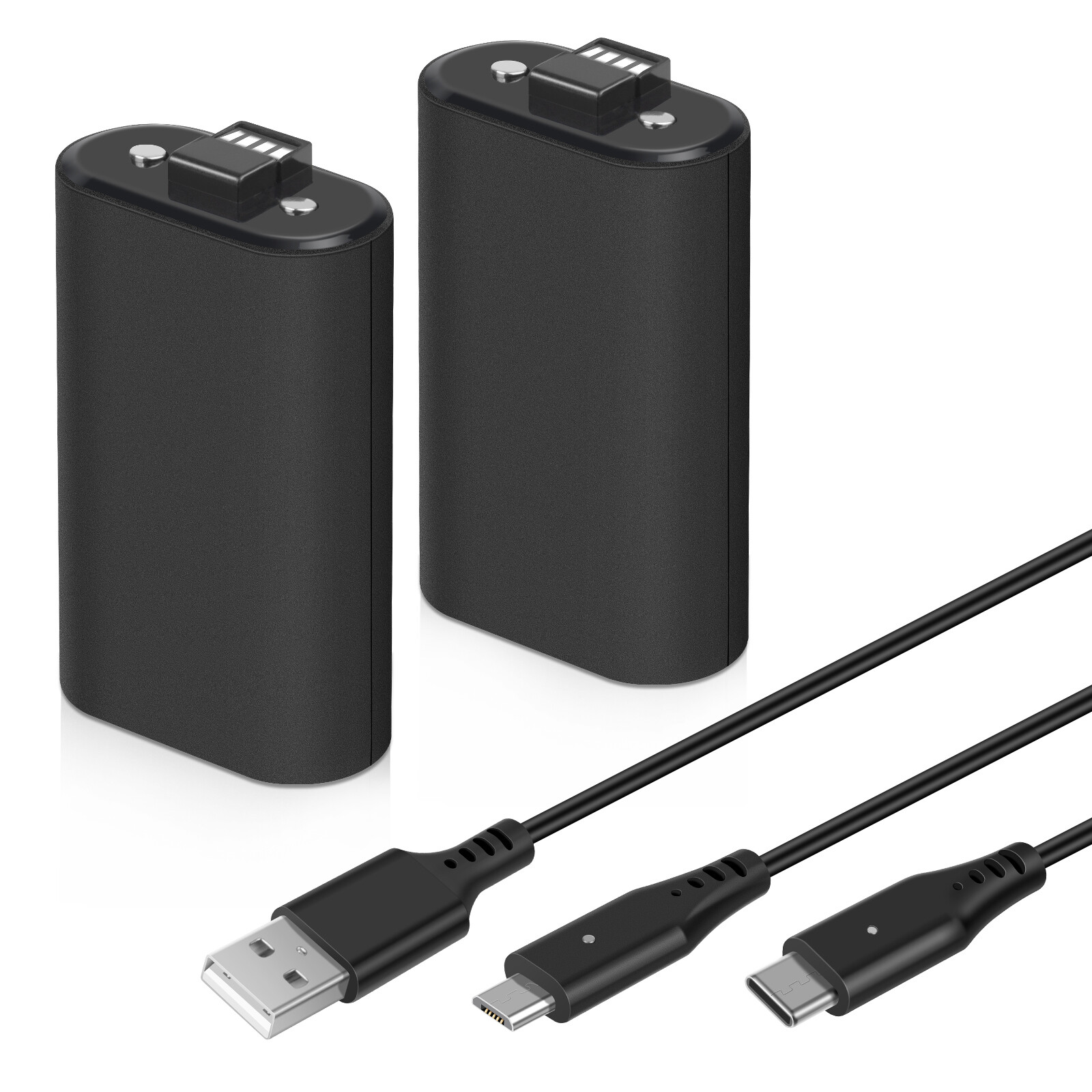 For Xbox One S X/Series X S Controller 2 Rechargeable Battery Pack+USB-C Cable