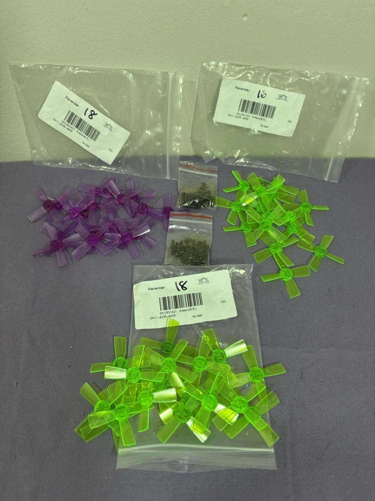 RACESTAR DRONE PROPELLER LOT OF 52 UNUSED BLADES