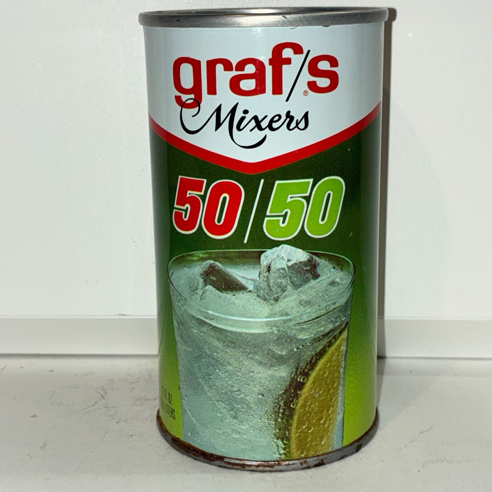 Grafs Mixers soda can, 50/50, bottom opened