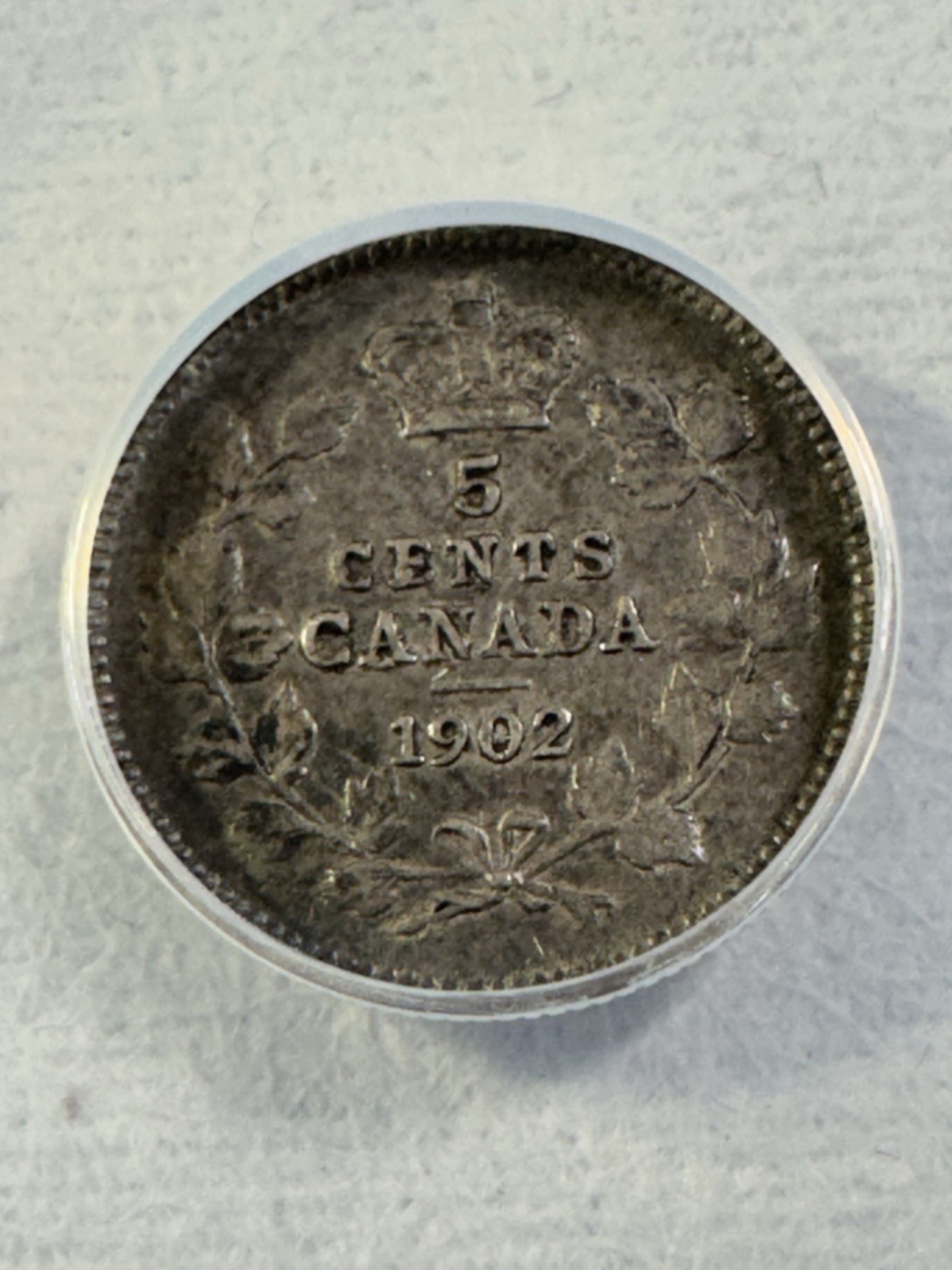 1902 Canada 5 Cents Graded VF 30 by ANACS