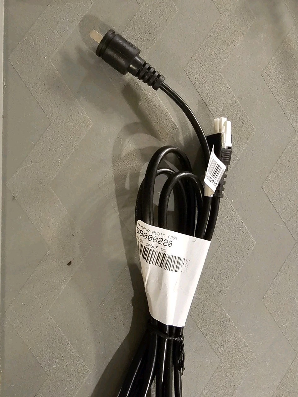 OEM Tempur-Pedic Adjustable Bed Input Power Cable 68000220