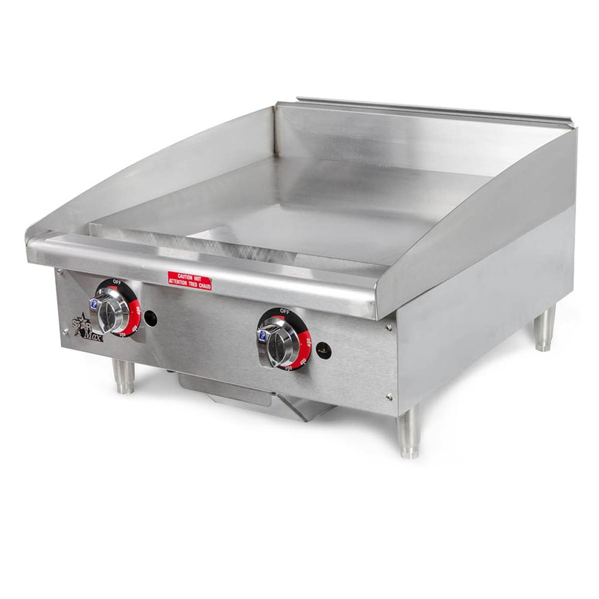 Star 624TF 24" Countertop Thermostatic Gas Griddle, 1" Steel Plate, 56.600 BTU
