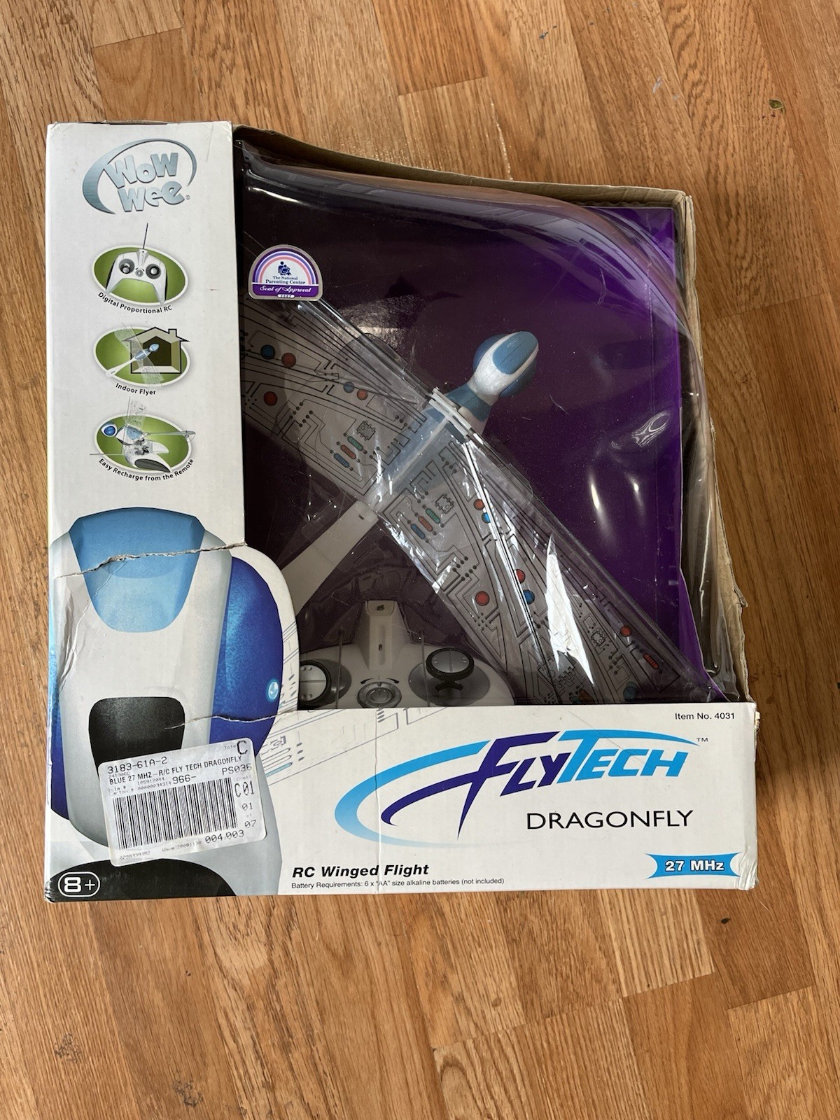 Wowwee FlyTech Robotic Dragonfly Remote Control RC Flying Insect Drone 2007 NEW