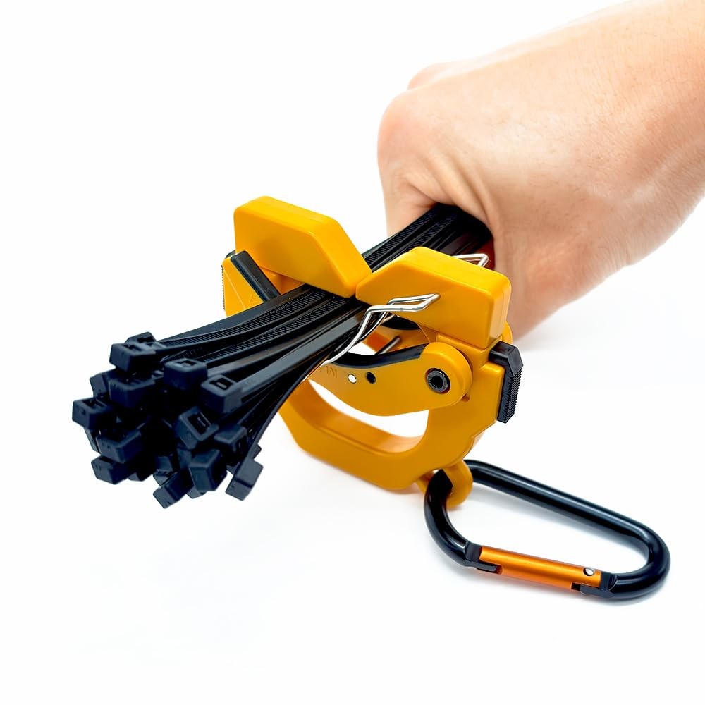 Touch Cable Tie Holder/Zip Tie Organizer (Yellow)