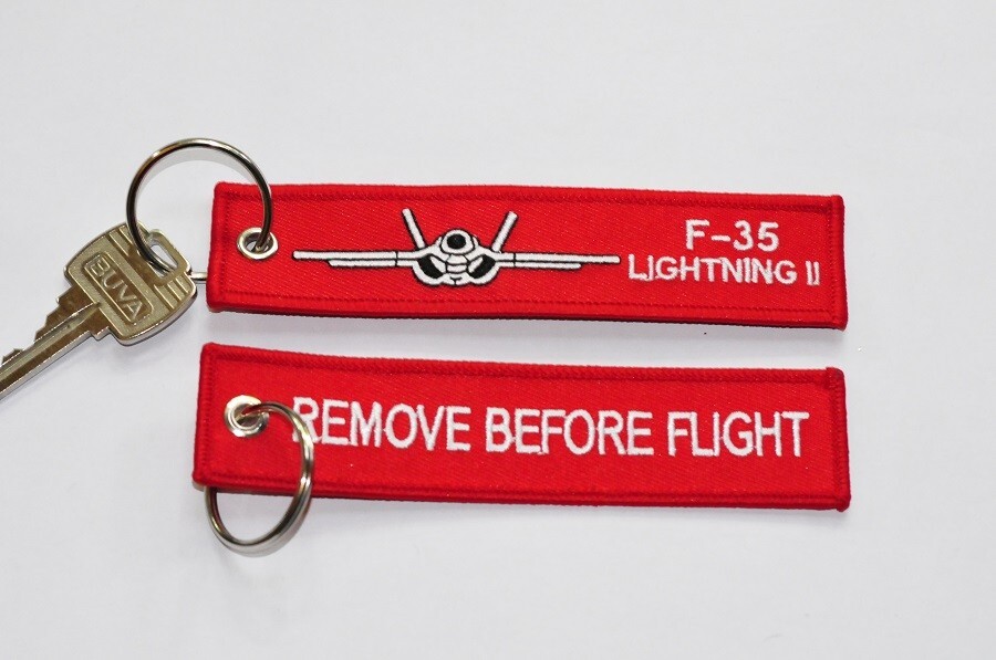 F-35 Lightning keychain keyring bagage tag
