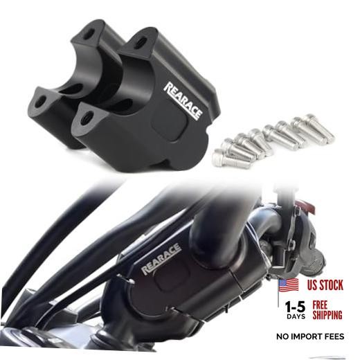 Motorcycle Handlebar Risers Mount Clamp Kit 43mm Height Fit for Royal Enfield