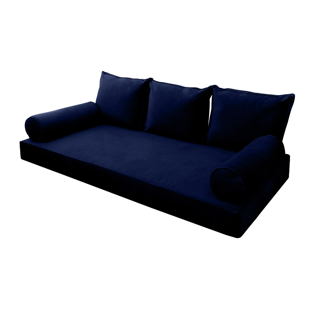 |SLIPCOVER ONLY| V3 Velvet Indoor Daybed Mattress Pillow Pipe Trim Twin AD373