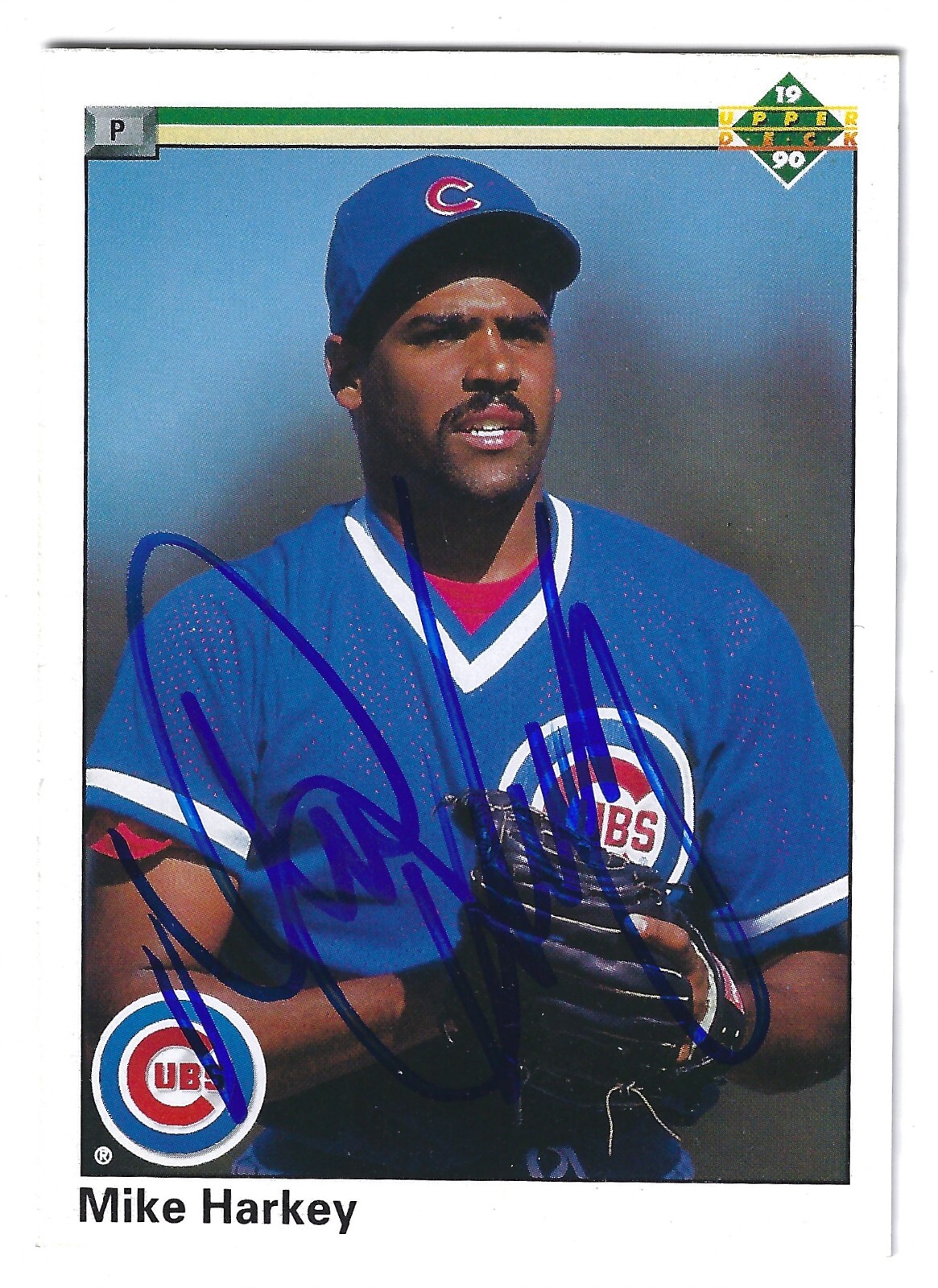 MIKE HARKEY CHICAGO CUBS SIGNED CARD YANKEES ROCKIES LOS ANGELES DODGERS ANGELS