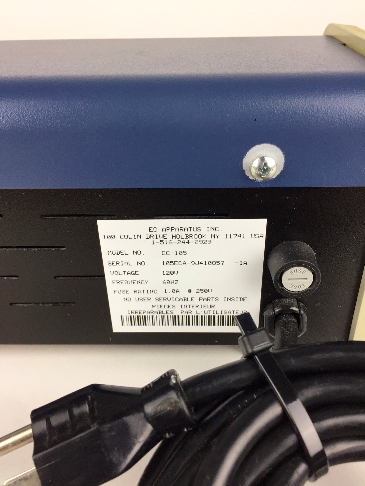 EC Apparatus Corp. EC 105 Power Supply