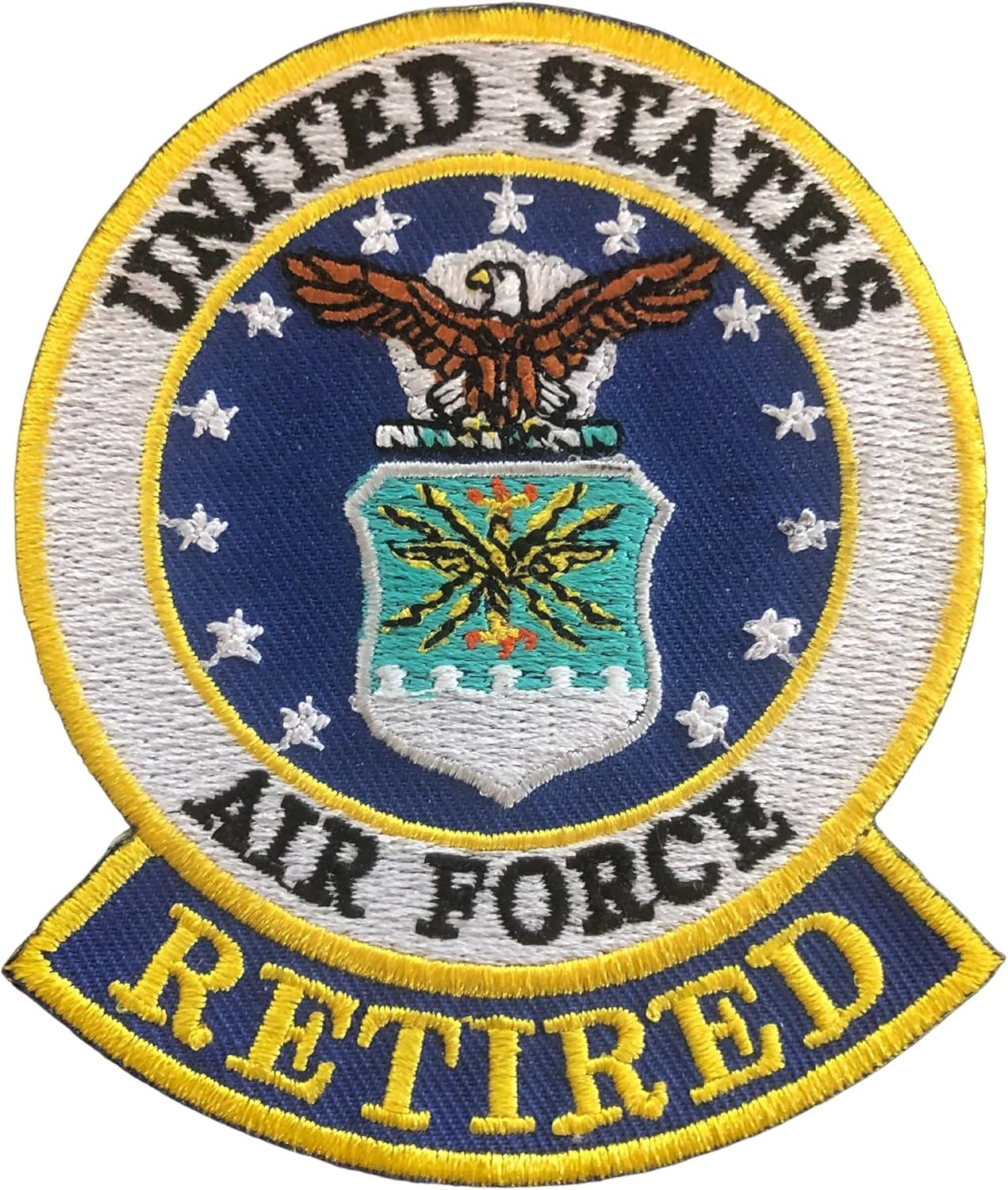 USAF UNITED STATES AIR FORCE RETIRED MILITARY VETERAN IRON ON PATCH