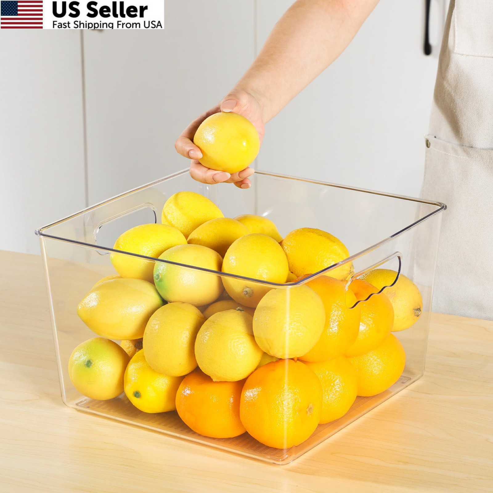 Vtopmart 4 Pack Extra Large Clear Plastic Storage 11inch-XXL, clear