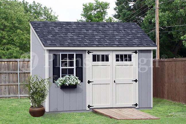 Storage Shed Plans, 6' x 12' Deluxe Lean to / Slant #D0612L, Free Material List