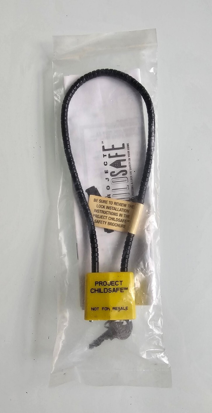 Project Childsafe Cable Gun Lock - New In Package. 2 Keys.