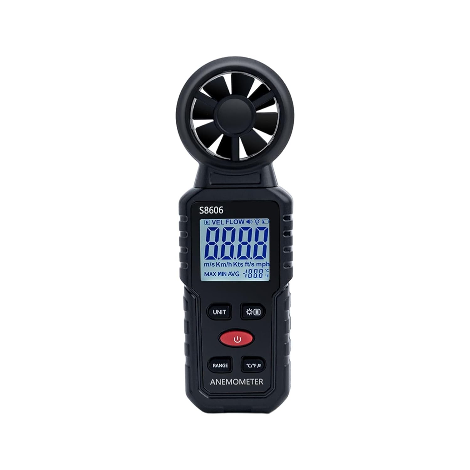 Split Handheld Anemometer Digital Wind Speed CFM Meter Gauge 14-140℉ LED