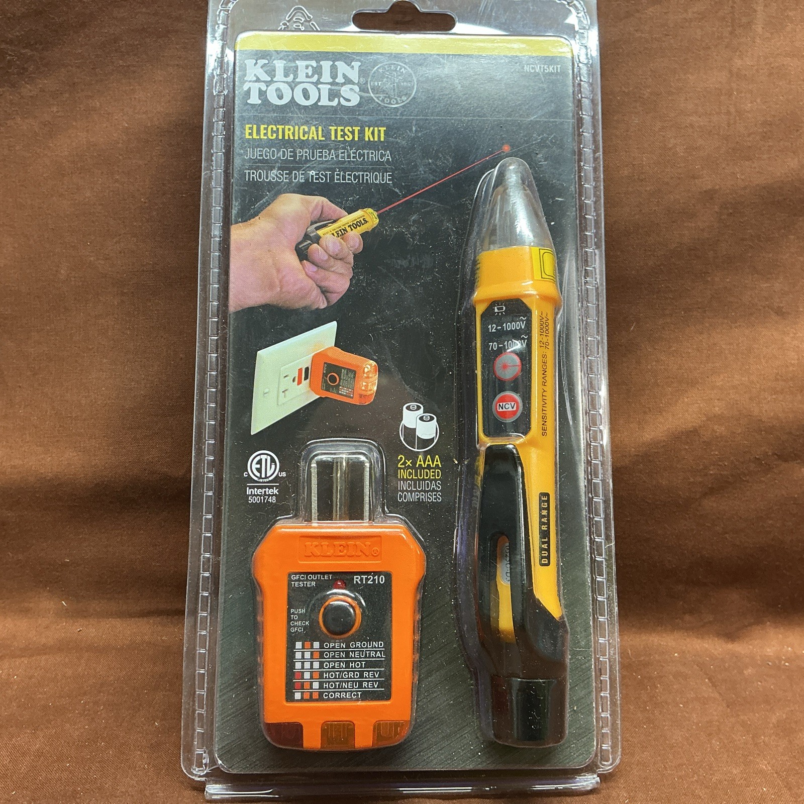 KLEIN TOOLS Electrical Test Kit Dual Range 1000V AC NCVT-5KIT