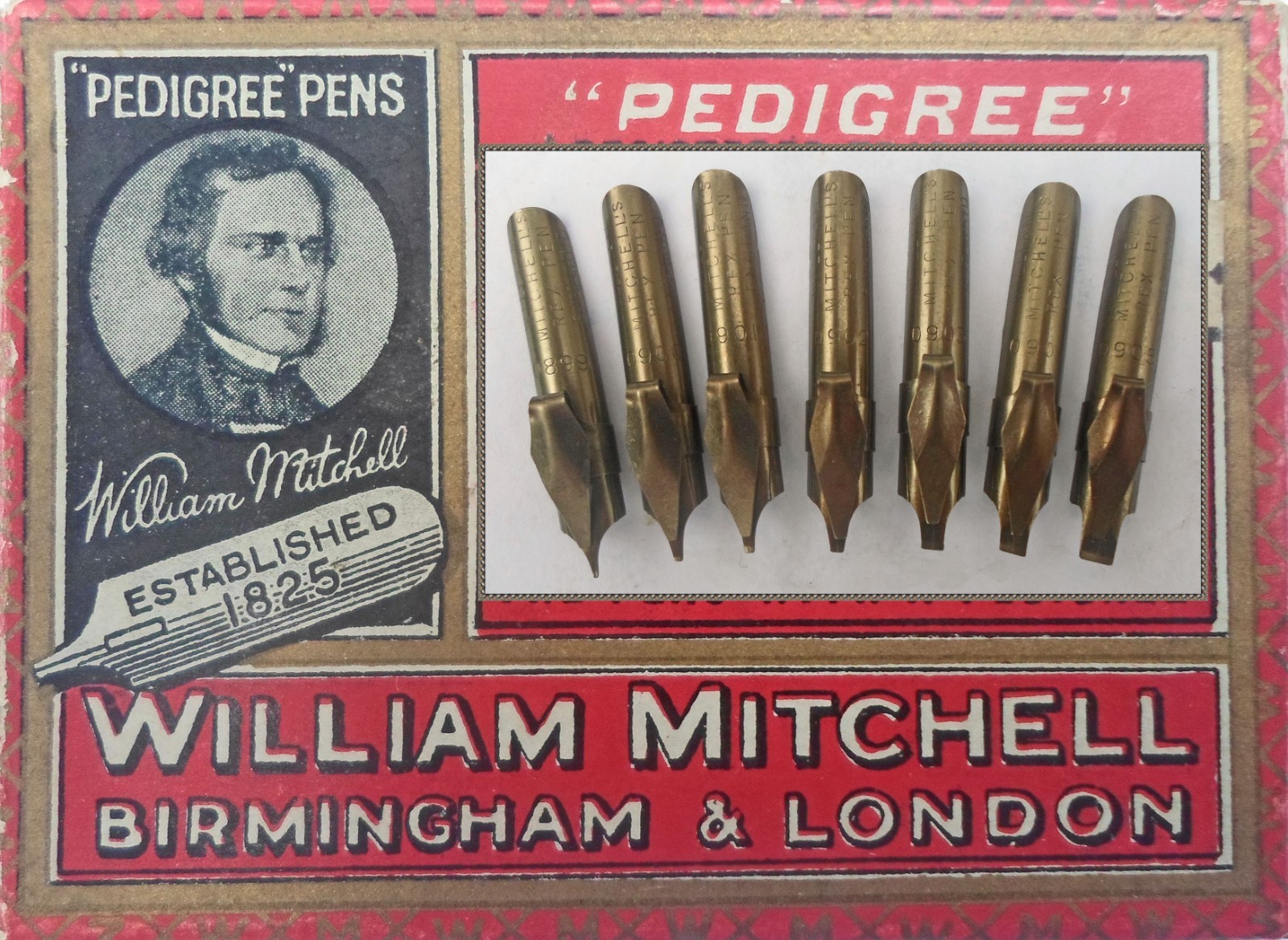 7  vintage W.Mitchell's REX nibs