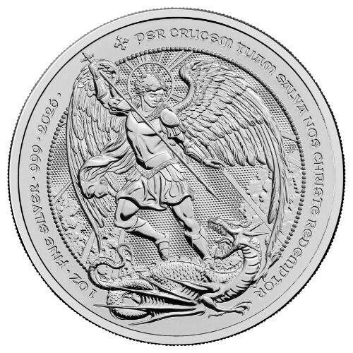 Royal Mint 2026 Great Britain Angel 1 oz Silver BU Coin in capsule