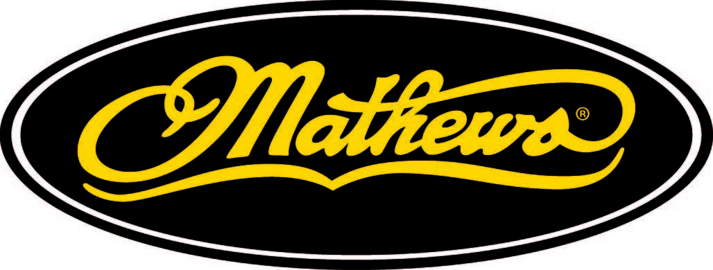 Mathews decal Die cut 10 inches wide 4" tall