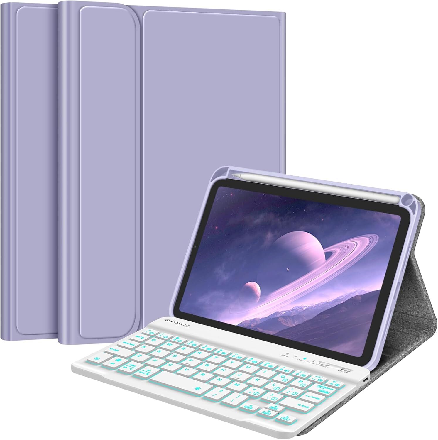Backlight Keyboard Case for iPad Mini 7(A17 Pro) 2024/iPad Mini 6 TPU Back Cover
