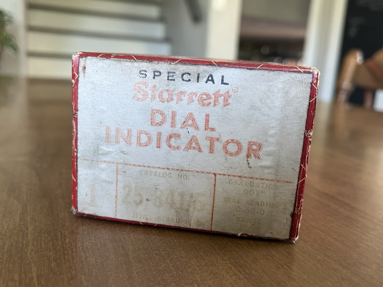 Starrett Dial Indicator 25-341/5 Box Only As Is