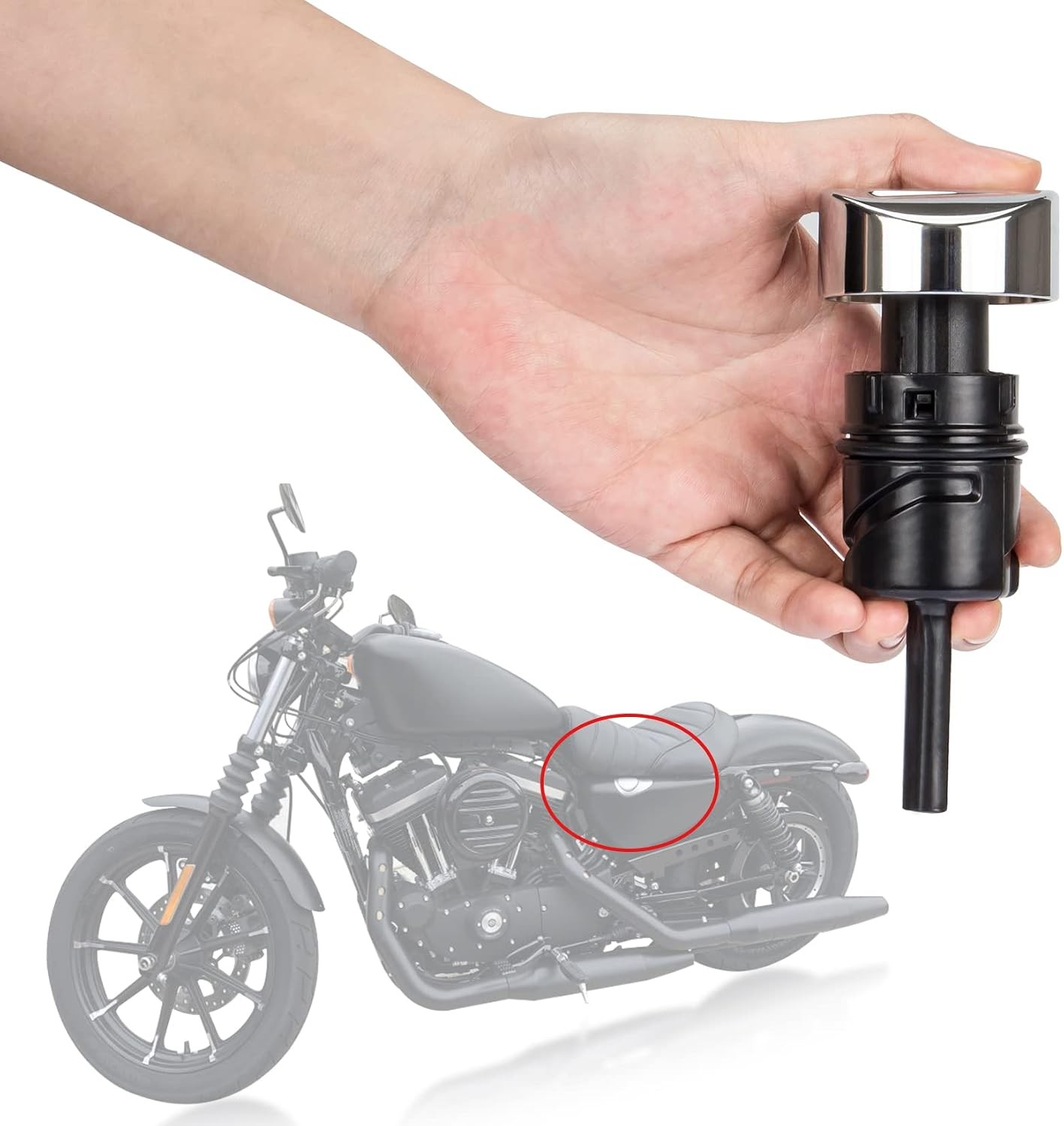 Oil Dipstick Filler Plug Tank Plug for Sportster Iron XL 883 1200 48 2004-2024