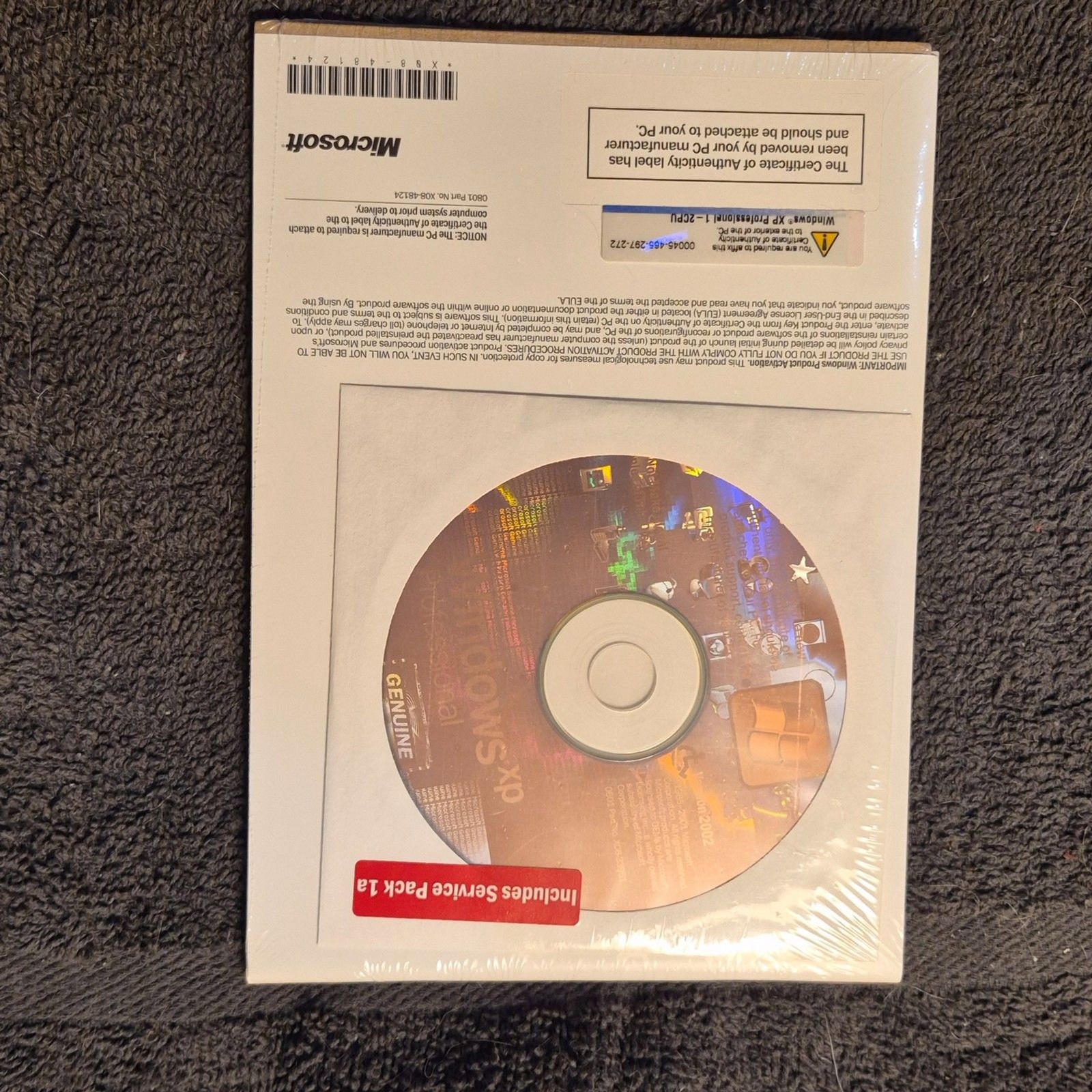 VTG New Microsoft Windows XP Professional Version 2002 SP1a CD Sealed - NO COA
